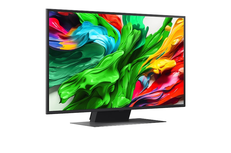 Vista traseira do televisor LG QNED evo QNED85