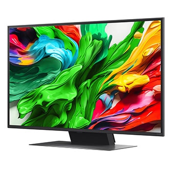 Flor holográfica 3D em muitos tons e matizes diferentes sobre um fundo preto. A definição e o detalhe da flor mostram a capacidade do MiniLED da QNED para produzir imagens com cores, brilho e contraste excecionais. O título fala sobre como o MiniLED melhora a nitidez e proporciona um contraste excecional.