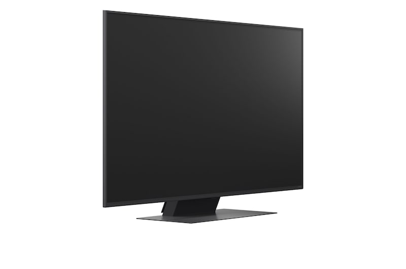 AI Magic Remote da LG com o botão AI realçado. À sua volta estão as diferentes funcionalidades a que um utilizador pode aceder a partir do botão. AI Voice ID, AI Search, AI Chatbot, AI Concierge, AI Picture Wizard, AI Sound Wizard. O texto explica que o LG AI Magic Remote completa a sua AI Experience com um botão de AI dedicado e pode ser utilizado como um air mouse. Basta apontar e clicar.