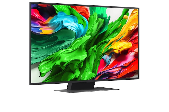 Vista traseira do televisor LG QNED80