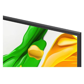 Comparação antes e depois de como o LG 4K Super Upscaling melhora a qualidade da imagem. Dois painéis mostrando a mesma imagem de um pássaro colorido num ramo na floresta, o painel da direita está desvanecido. O título menciona como o 4K Super Upscaling melhora a resolução, a luminosidade e a nitidez. 
