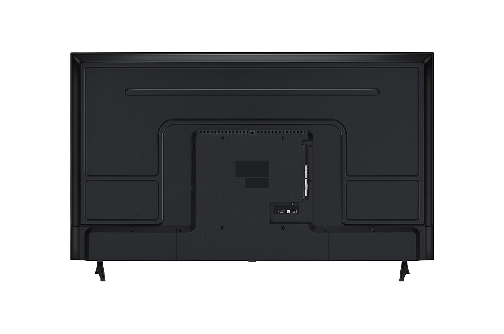 Vista traseira da LG UHD UA73 TV.