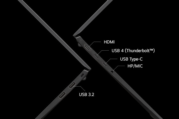 várias portas-hdmi-USB Tipo C-Thunderbolt™ 4.