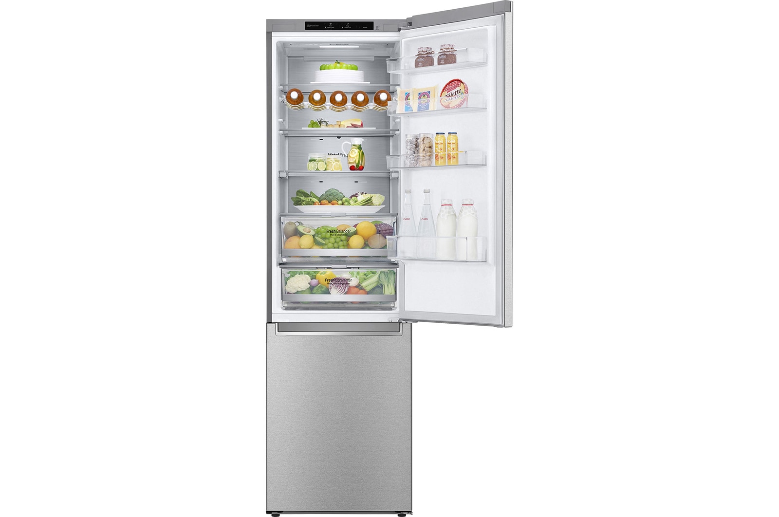 LG Frigorífico Combinado LG inox 381l com Classe Energética A-20%, DoorCooling+™ e Wi-Fi, GBB92MBB3P