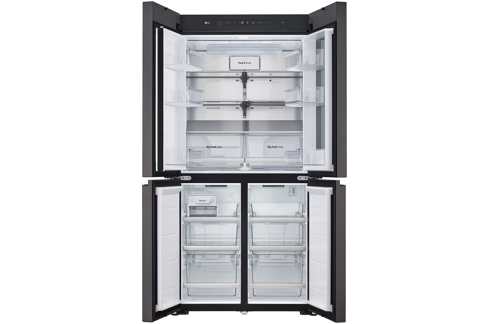 LG Frigorífico Americano de 4 portas MoodUP™ | 617L | InstaView™, GMV960NNME