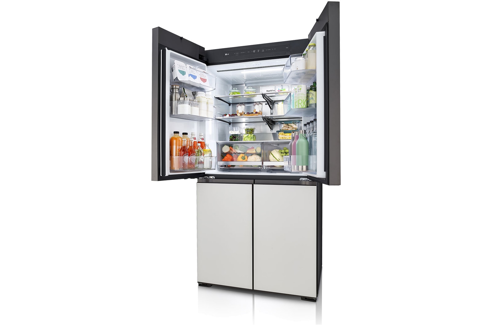 LG Frigorífico Americano de 4 portas MoodUP™ | 617L | InstaView™, GMV960NNME