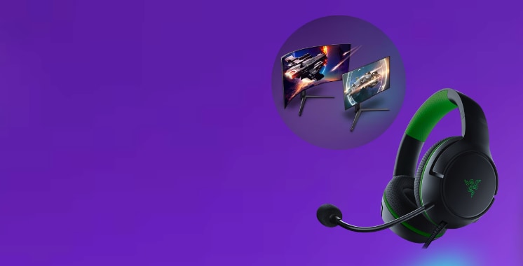 Na compra de um Monitor oferta de uns Headsets da Razer