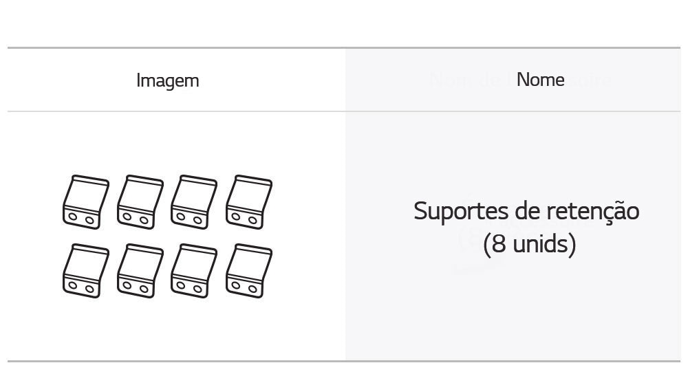 Imagem dos acessórios suportes de retenção da placa de indução