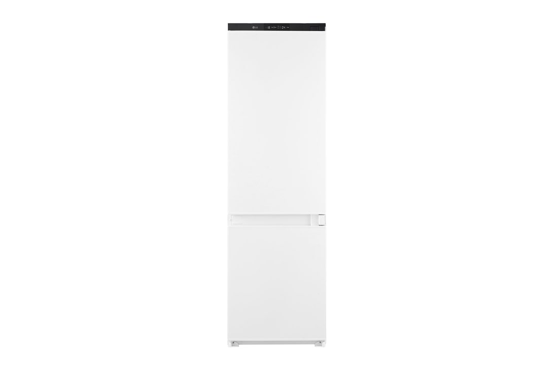 Vista frontal do Frigorífico Combinado de Encastre Branco GTFN256SER com 233l, No Frost Total e Gaveta Para Vegetais Frescos