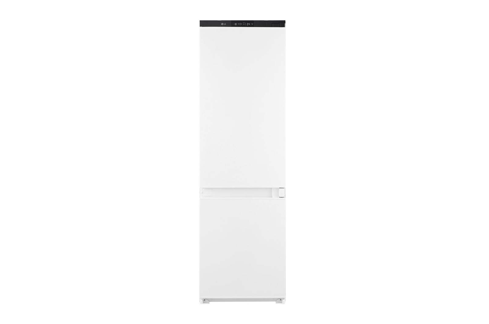 Vista frontal do Frigorífico Combinado de Encastre Branco GTFN256SER com 233l, No Frost Total e Gaveta Para Vegetais Frescos