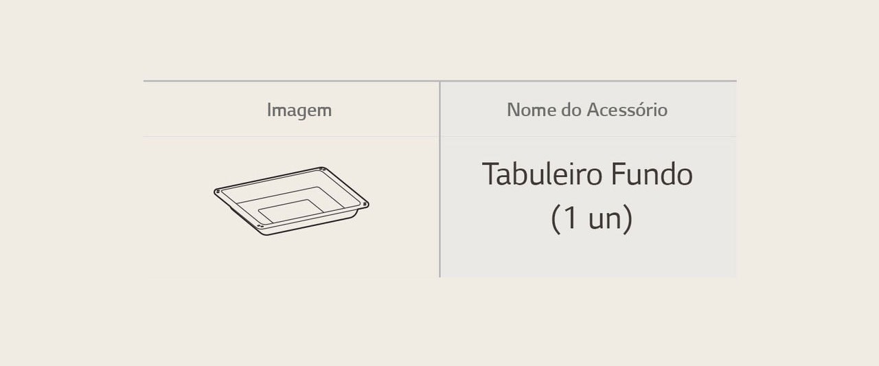 Imagem dos acessórios do forno: Tabuleiro Fundo, Tabuleiro Perfurado.