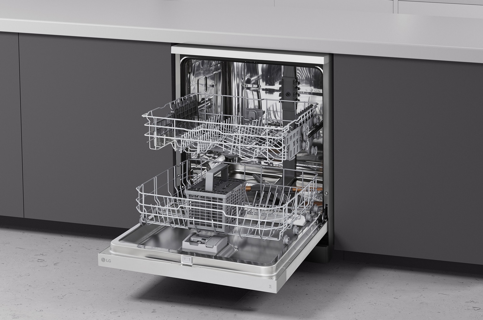 LG Máquina de Loiça LG | Motor Direct Drive Inverter | QuadWash™ | EasyRack™ | LG ThinQ™, DF142FV