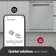 LG Máquina de Loiça LG | Motor Direct Drive Inverter | QuadWash™ | EasyRack™ | LG ThinQ™, DF142FV