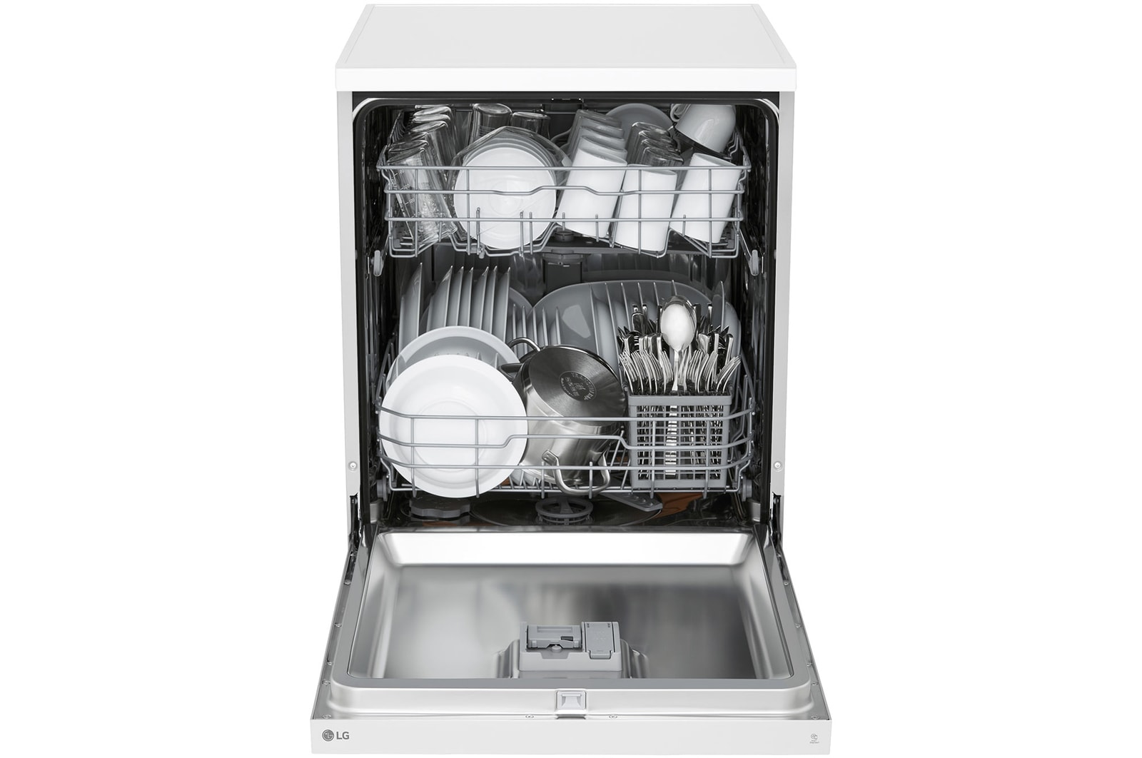 LG Máquina de lavar loiça LG DF142FW, QuadWash™, 2 cestos com 1 regulável, eficiência energética D, DF142FW