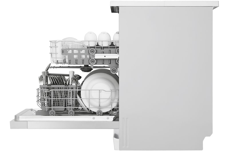 LG Máquina de lavar loiça LG DF142FW, QuadWash™, 2 cestos com 1 regulável, eficiência energética D, DF142FW