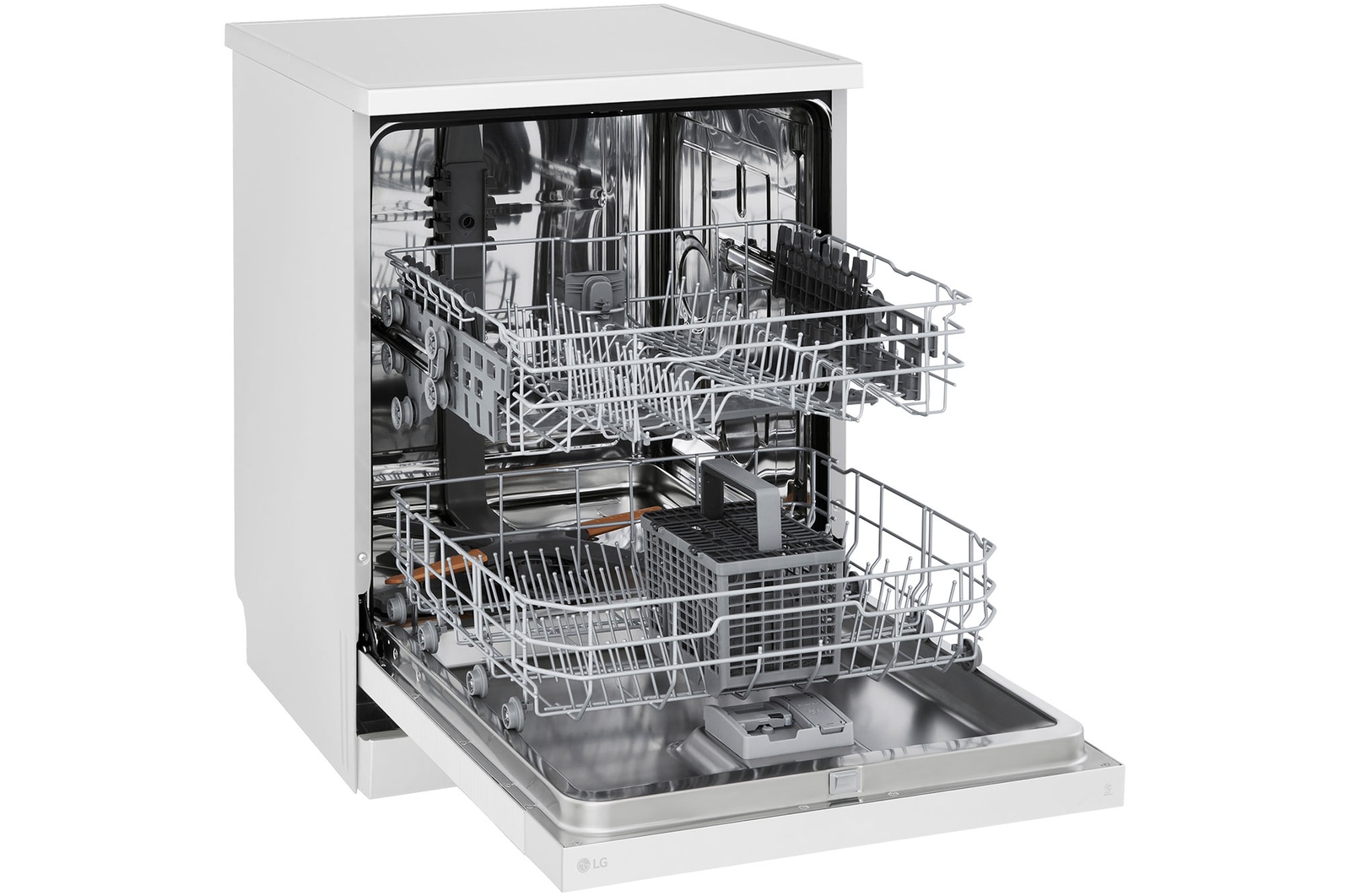 LG Máquina de lavar loiça LG DF142FW, QuadWash™, 2 cestos com 1 regulável, eficiência energética D, DF142FW