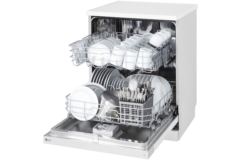 LG Máquina de lavar loiça LG DF142FW, QuadWash™, 2 cestos com 1 regulável, eficiência energética D, DF142FW