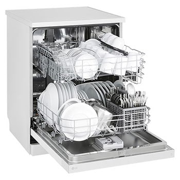 LG Máquina de lavar loiça LG DF142FW, QuadWash™, 2 cestos com 1 regulável, eficiência energética D, DF142FW