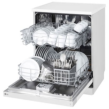 LG Máquina de lavar loiça LG DF142FW, QuadWash™, 2 cestos com 1 regulável, eficiência energética D, DF142FW