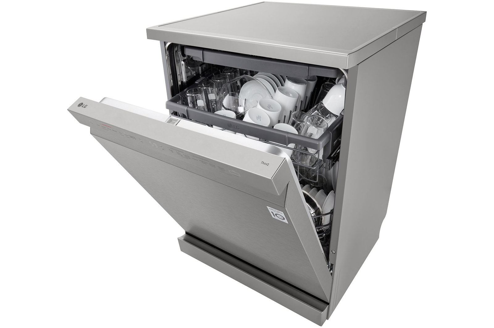 left side with item and slightly open door