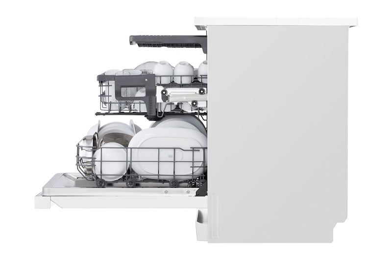 Side view with dishes