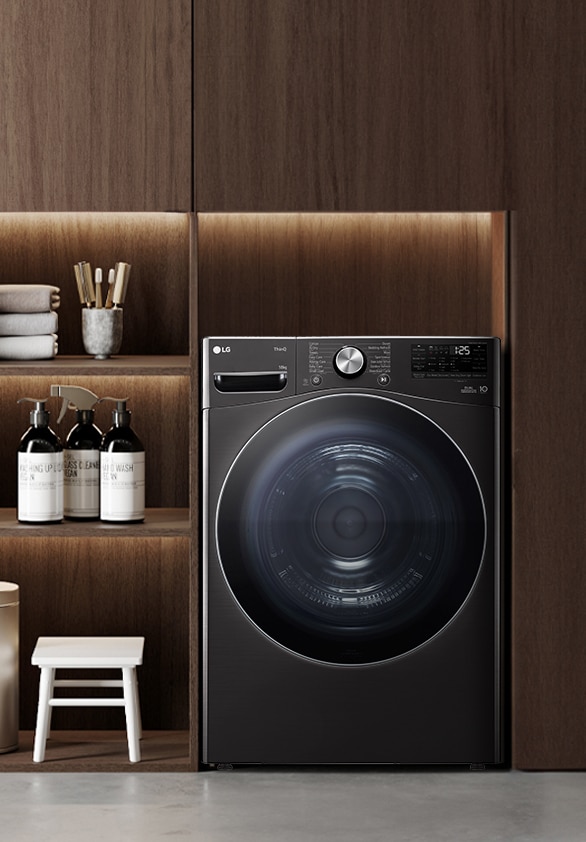 Máquina de secar LG na sala de estar