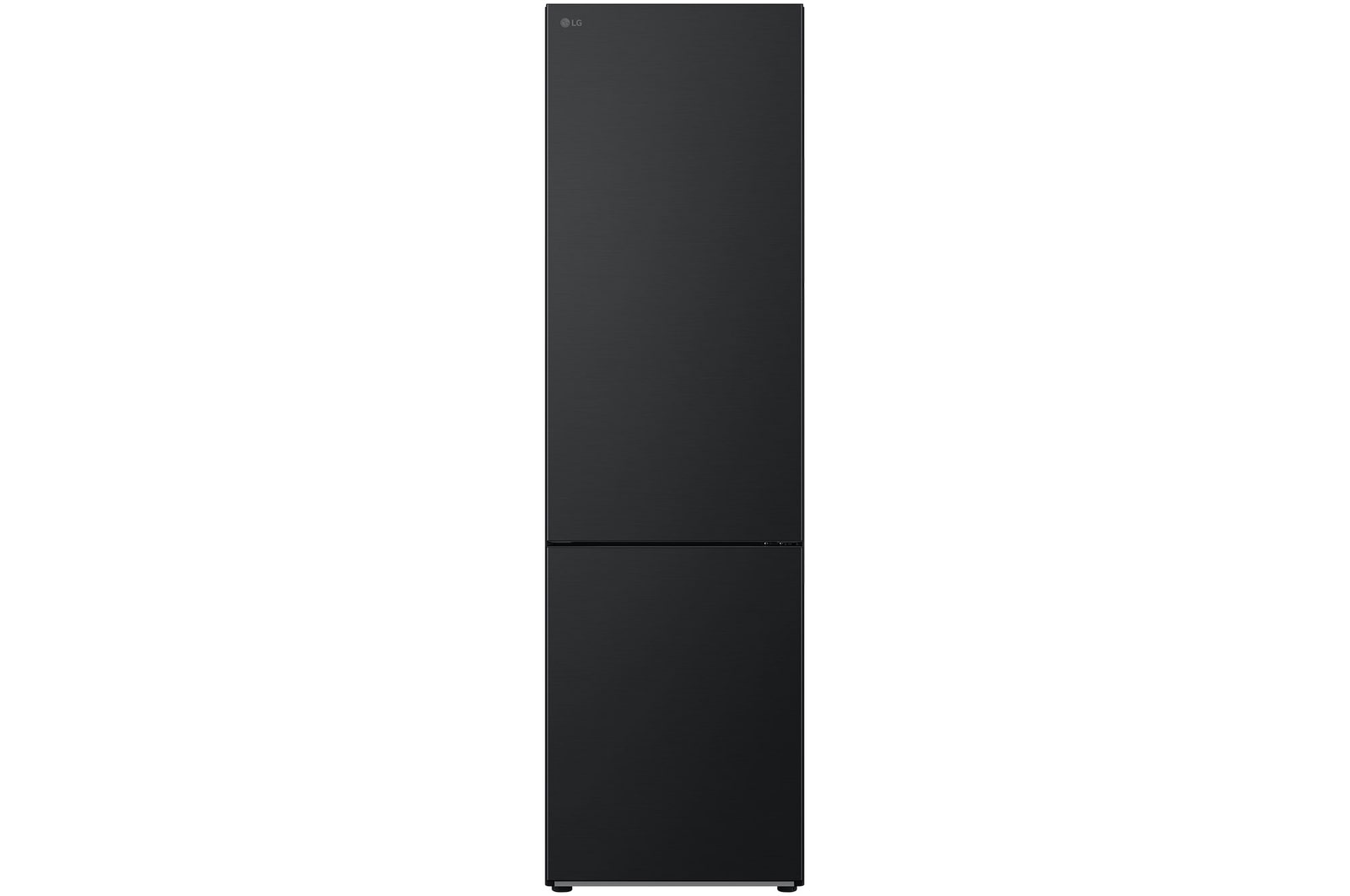Vista frontal do Frigorífico Combinado LG GBV22NCBEP com 387l e cor Essence Matte Black