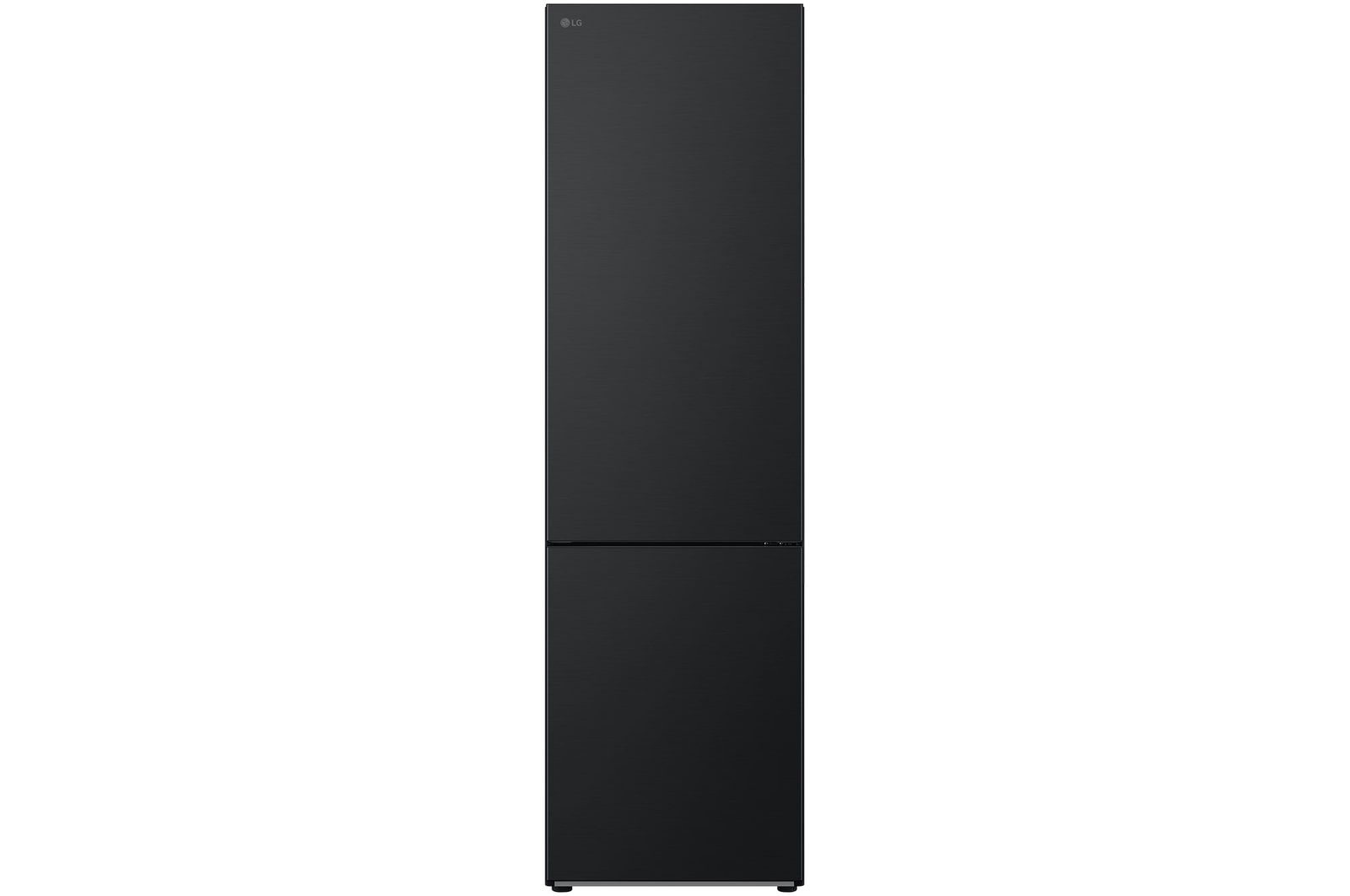 Vista frontal do Frigorífico Combinado LG GBV22NCCEP com 387l e cor Essence Matte Black