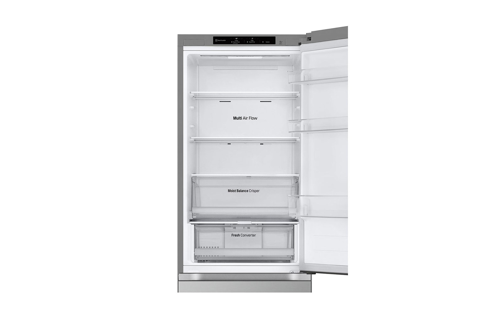 LG Frigorífico Combinado | 343l | Eficiência Energética E | NatureFRESH™ | DoorCooling+™ | LinearCooling™ | FRESH Converter™ | Metal Fresh™, GBV3100CPY