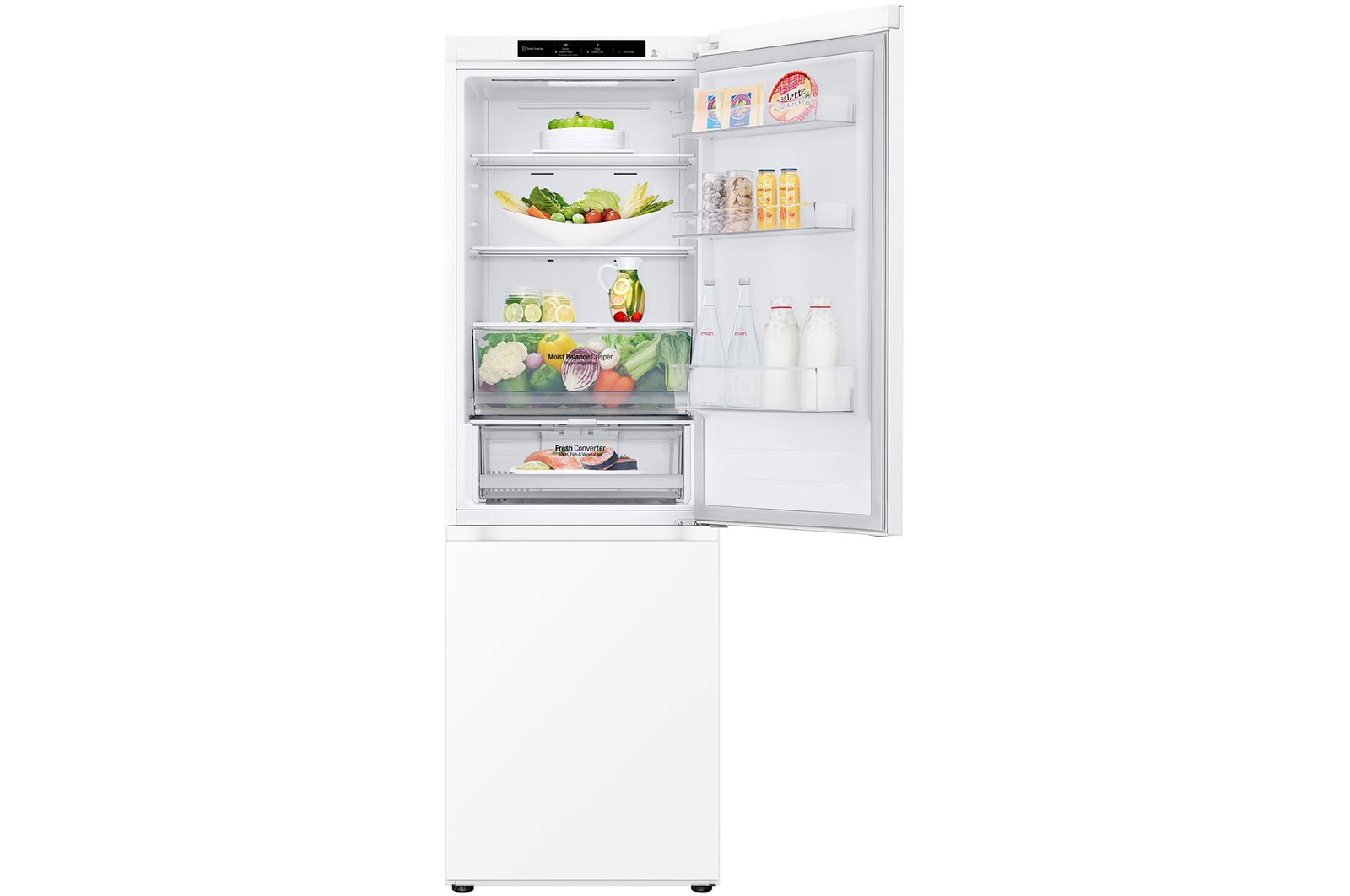 top door open with food stored