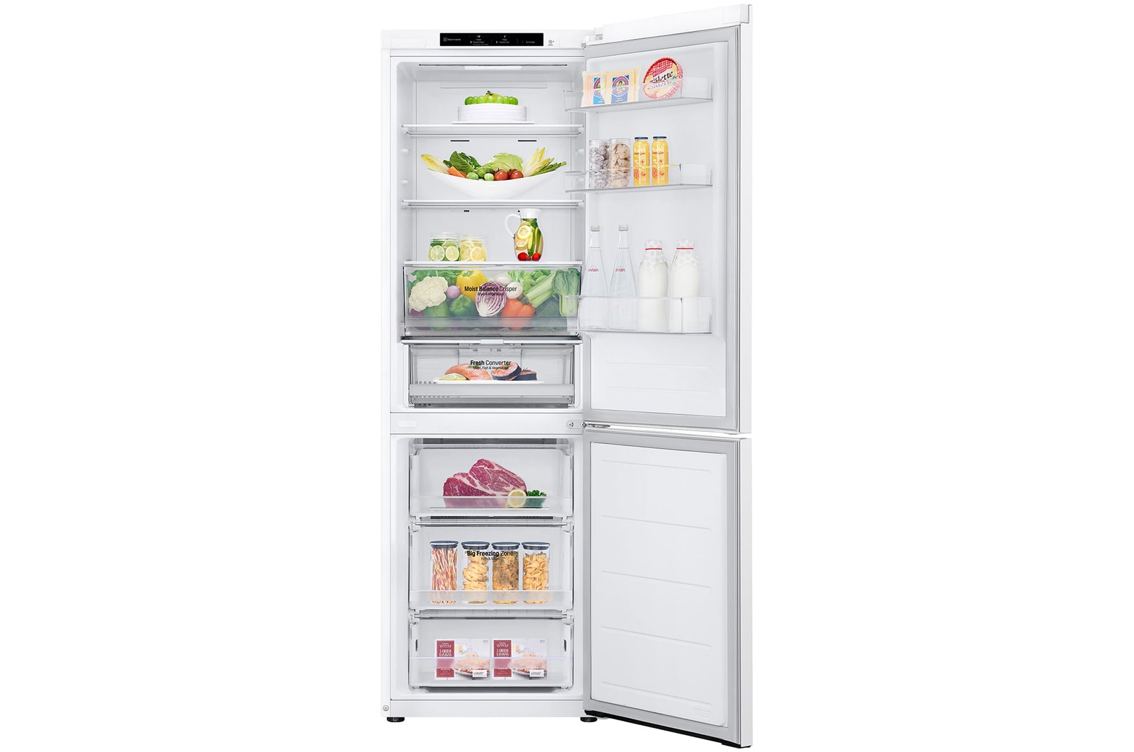front open with food stored