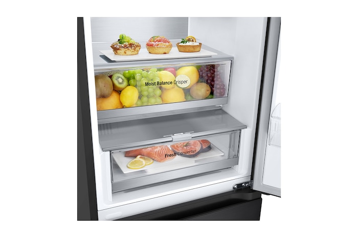 LG Frigorífico Combinado | 387l | Eficiência Energética C | NatureFRESH™ | DoorCooling+™ | LinearCooling™ | FRESH Converter™ | Metal Fresh™, GBV5250CEP