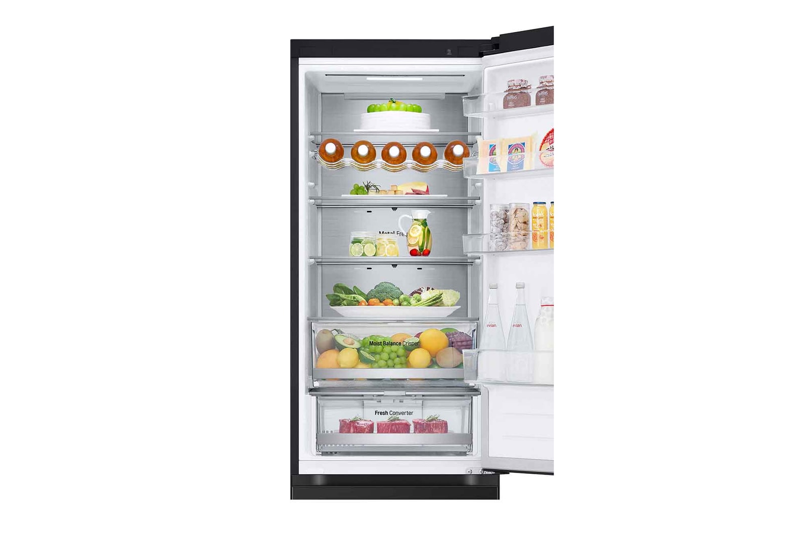 LG Frigorífico Combinado | 387l | Eficiência Energética C | NatureFRESH™ | DoorCooling+™ | LinearCooling™ | FRESH Converter™ | Metal Fresh™, GBV5250CEP