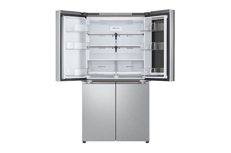 LG Frigorífico Americano de 4 Portas LG inox 666l com Eficiência Energética E, InstaView™ e Compressor Inverter Linear™, GMV960MBDE