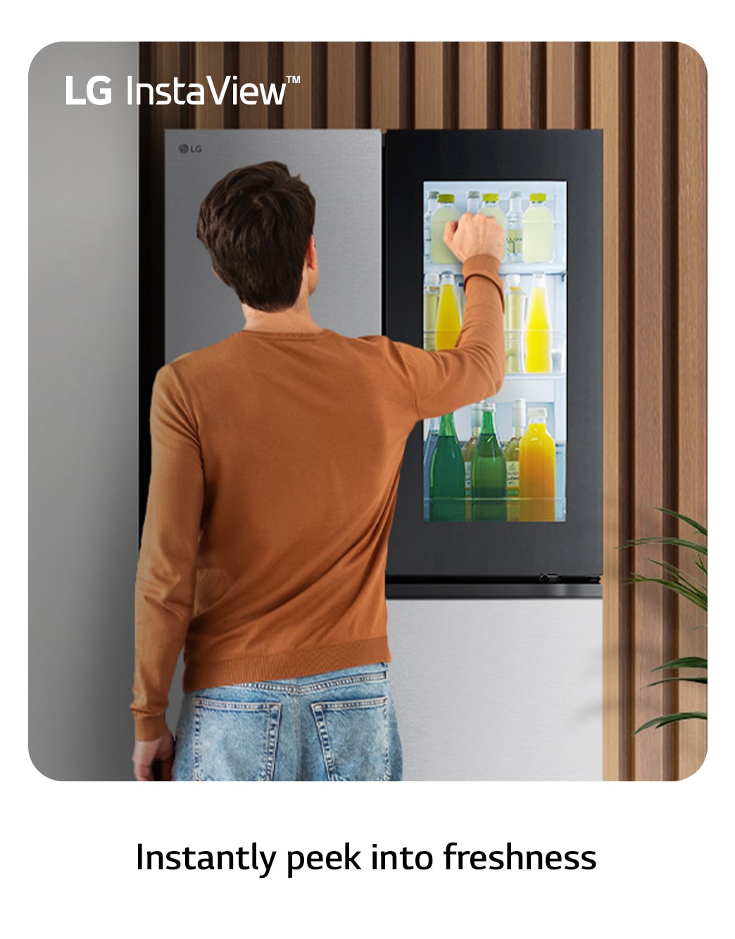 LG Frigorífico Americano de 4 Portas LG inox 666l com Eficiência Energética E, InstaView™ e Compressor Inverter Linear™, GMV960MBDE
