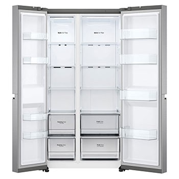 LG Frigorífico Americano LG prime silver com 664l, eficiência energética E e Smart Inverter™, GSBC40PYPE