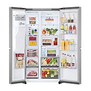 Door open view with food