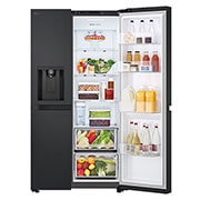 Front right side door open with food