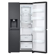 LG  Frigorífico Americano LG preto 628l com eficiência energética D, compressor Inverter Linear™ e dispensador de água e gelo com UVnano™ , GSLE81EPBD