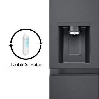 Os dois cartões separados com filtros de água substituíveis e um dispensador de água expandido.