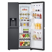 Front right side door open with food