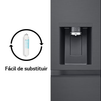Os dois cartões separados com filtros de água substituíveis e um dispensador de água expandido.