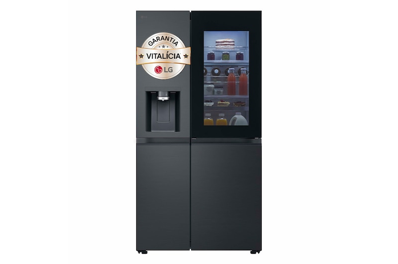 Vista frontal de Frigorífico Americano | 628l | Eficiência Energética D | Dispensador Água e Gelo | Uvnano™ | Craft Ice™ | Door In Door™ | DoorCooling™ | Wi-Fi GSXE90EVDD