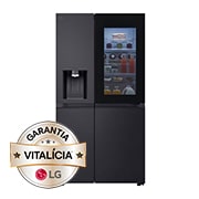 Vista frontal de Frigorífico Americano | 628l | Eficiência Energética D | Dispensador Água e Gelo | Uvnano™ | Craft Ice™ | Door In Door™ | DoorCooling™ | Wi-Fi GSXE90EVDD