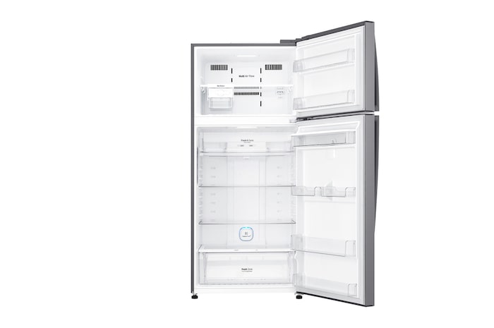 front with open door without food