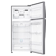 front with open door without food