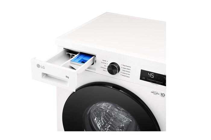 side view of detergent port view