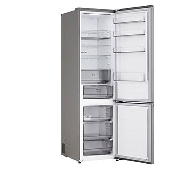 Vista frontal do frigorífico combinado LG (GBBS312CPY) a mostrar o design exterior