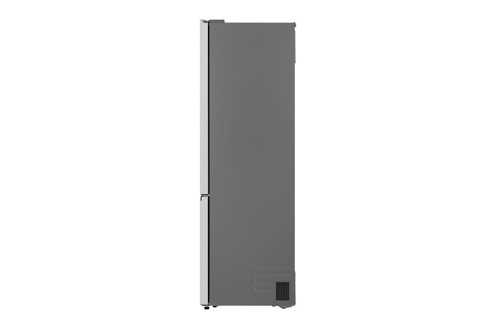 Vista traseira do frigorífico combinado LG (GBBS323CEV) a mostrar o painel traseiro