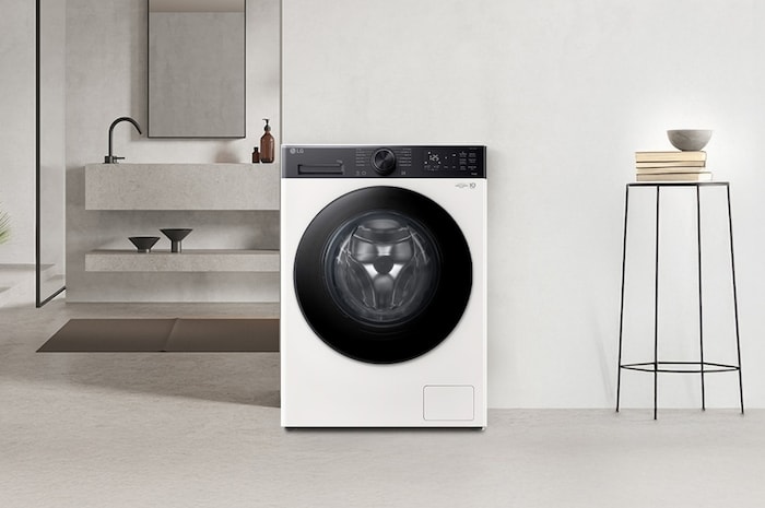 Imagem do interior da máquina de lavar roupa LG